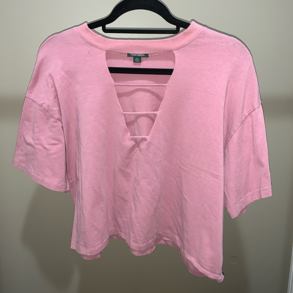 Wild Fable(target) Pink low-cut crop top